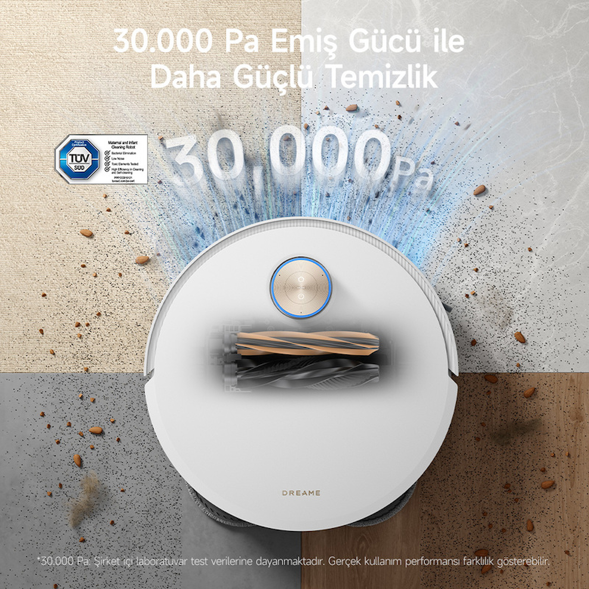 Dreame X50 Pro Ultra Complete Robot Süpürge Beyaz, 30.000Pa Emiş Gücü