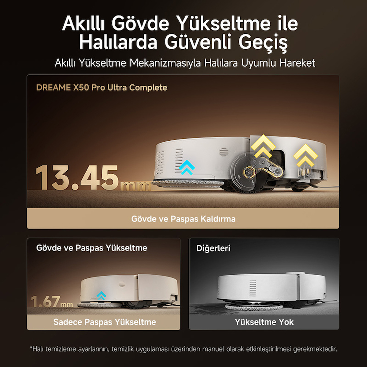 Dreame X50 Pro Ultra Complete Robot Süpürge Beyaz, 30.000Pa Emiş Gücü