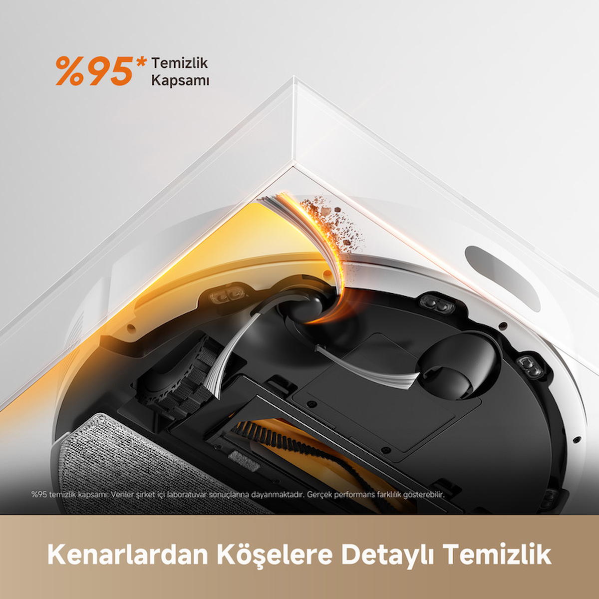 Dreame F20 Robot Süpürge Beyaz, 20.000Pa Emiş Gücü