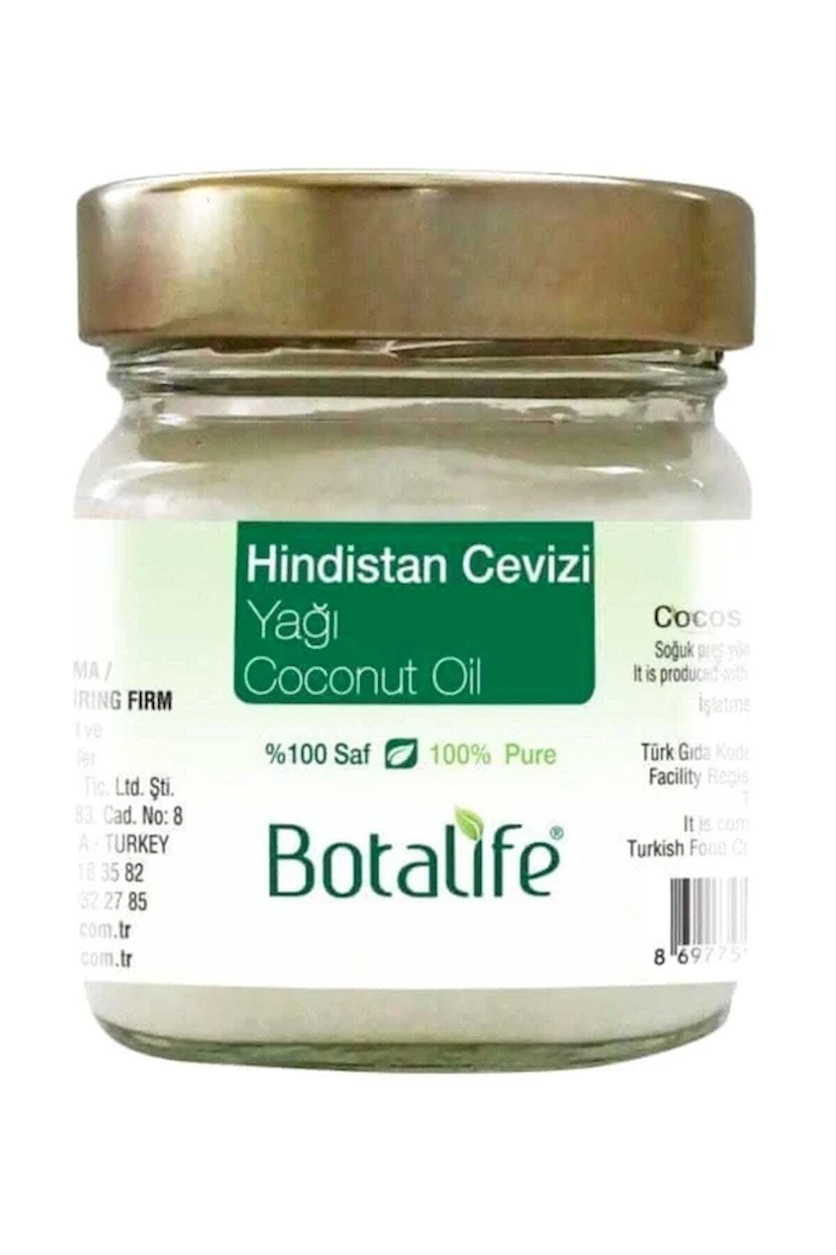 Botalife Saf ve Doğal Hindistan cevizi yağı 300g  ( kutulu, tavalı )