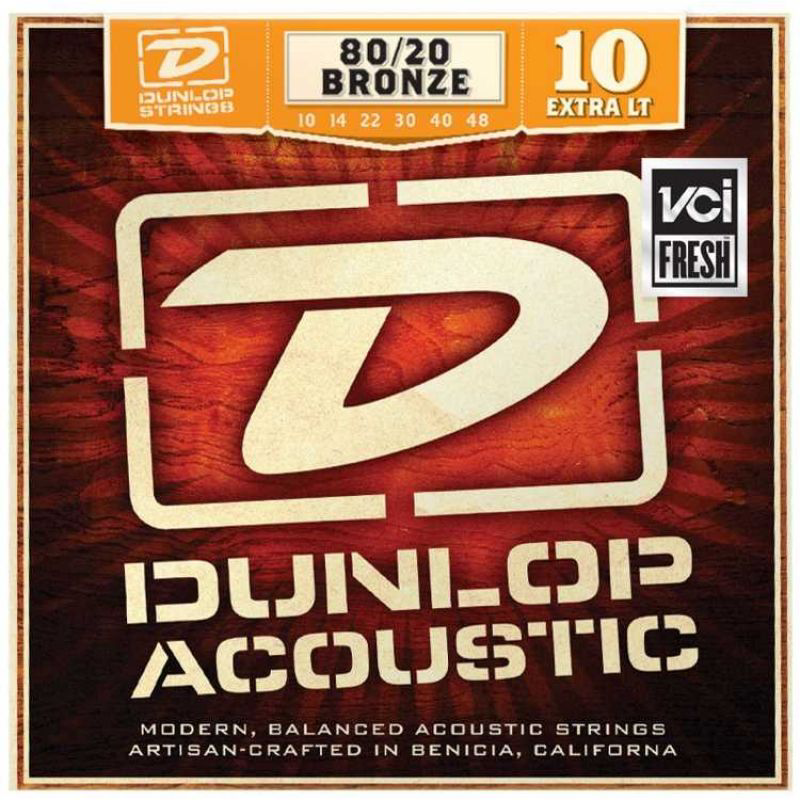 Jim Dunlop DAB1048 Extra Light 80/20 Bronze Akustik Gitar Tel Seti (10-48)