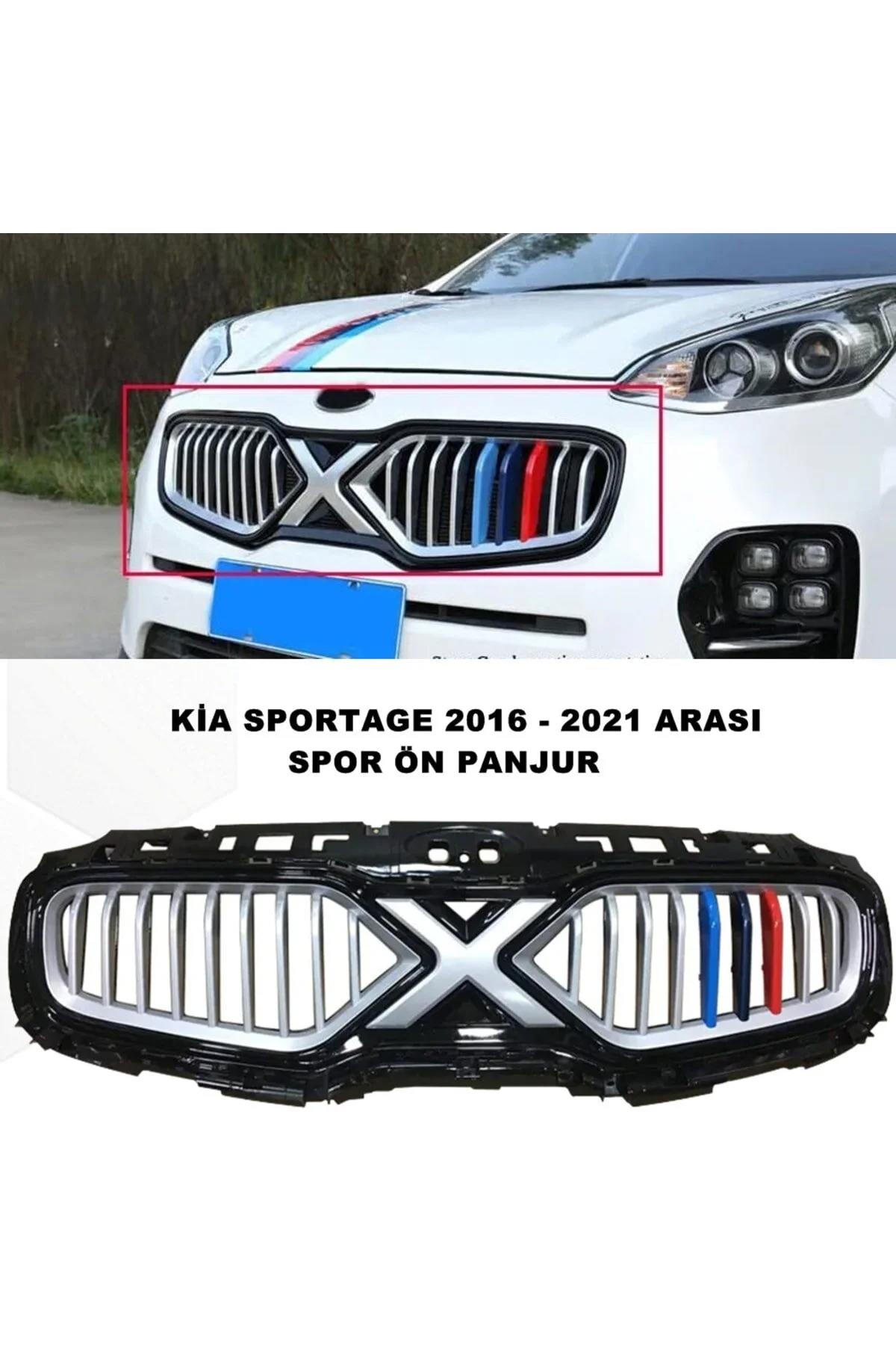 Kia Sportage Spor Ön Panjur 2016 - 2021 Arası Yeni Logolu Ön Panjur Izgara 1. Kalite -