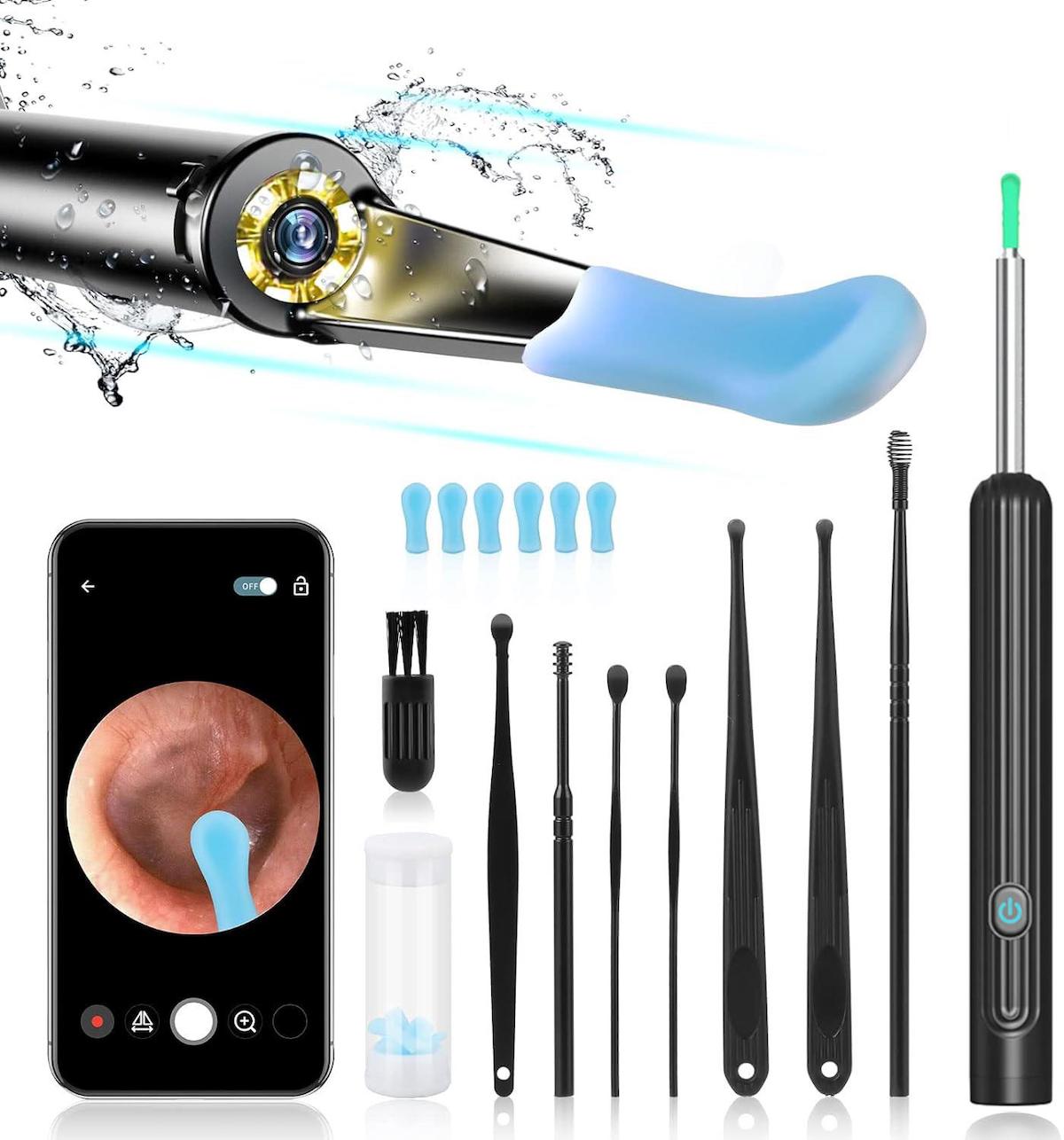 Valkyrie Kablosuz Wifi Kulak Temizleme Kamerası - Ios Android Iphone Uyumlu 1296P HD LED Otoskop Kamera