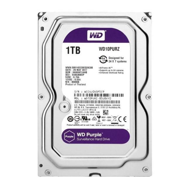 WD Purple WD10PURZ 3.5 inç 1 TB 5400 RPM Sata 3.0 Harddisk 