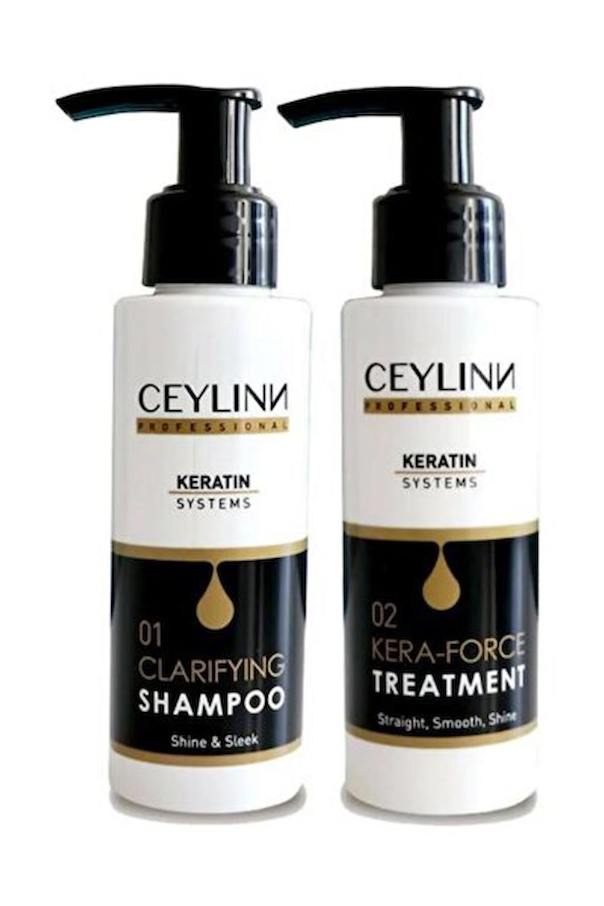 Ceylinn Keratin Bakım Seti Mini Clarifying Şampuan 100 ML + Kera-Force Treatment 100 ML