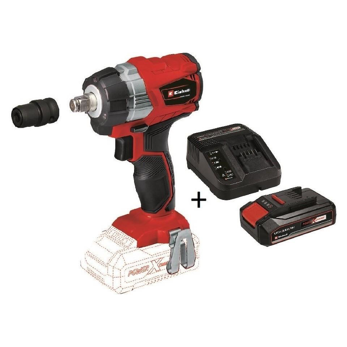 Einhell Tp-Cw 18 Li Bl Akülü Şarjlı Somun Sıkma Kömürsüz + 2.5 Ah Starter Kit