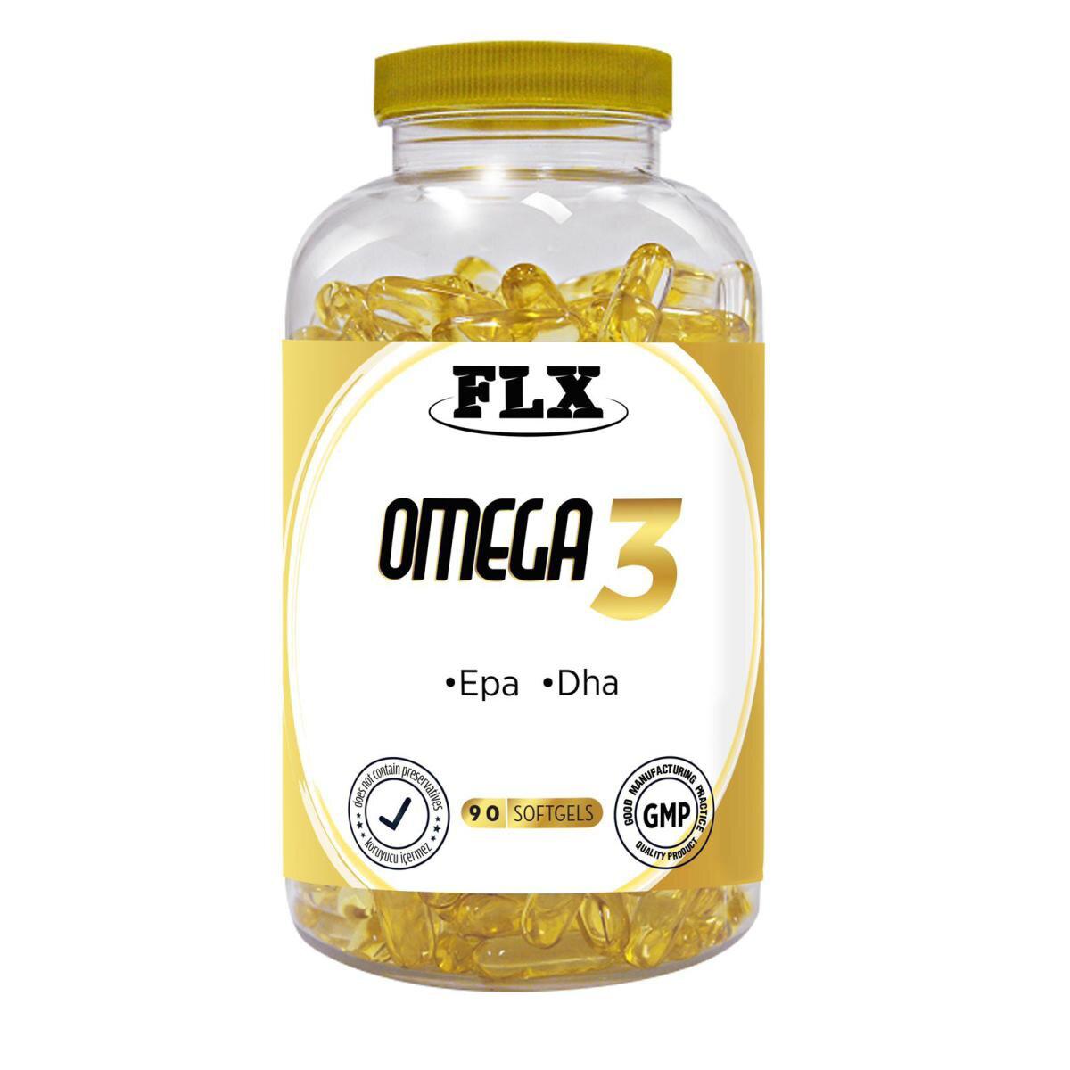 Flx Omega 3 Balık Yağı DHA EPA Omega 3 Balık Yağı 90 Softgel