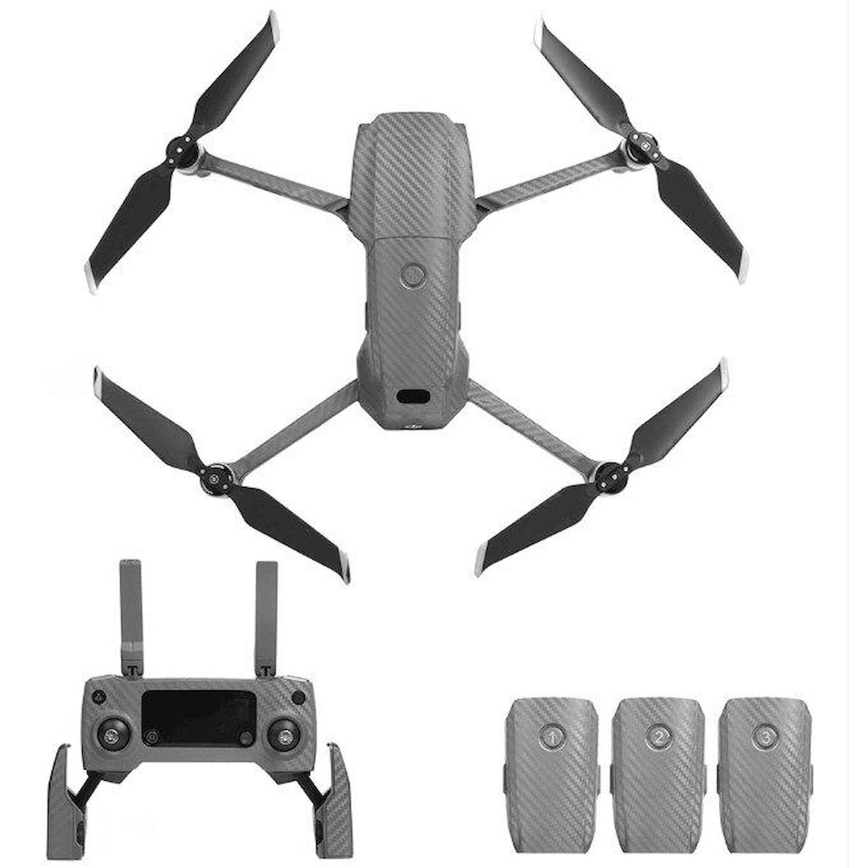 DJI Mavic 2 Pro PVC Karbon Desenli Full Body Çıkartma Seti 