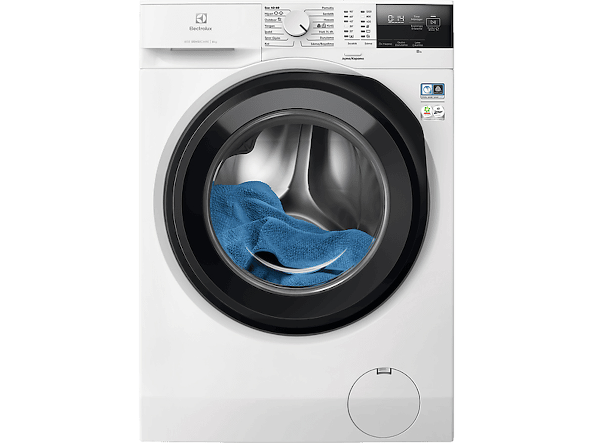 ELECTROLUX EW6F2282T A Enerji Sınıfı 600 Serisi SensiCare 8 kg 1200 Devir Çamaşır Makinesi Beyaz