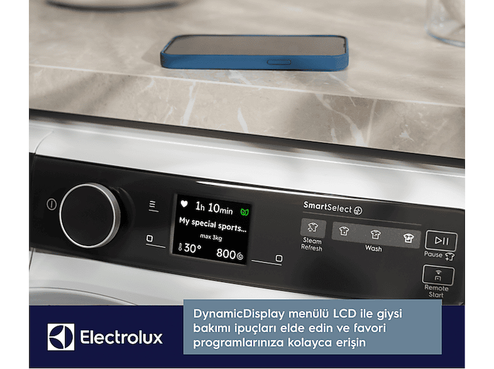 ELECTROLUX EW8F7417QT 800 Serisi UltraCare 10 kg 1400 devir A Sınıfı UniversalDose Wi-Fi Inverter Çamaşır Makinesi