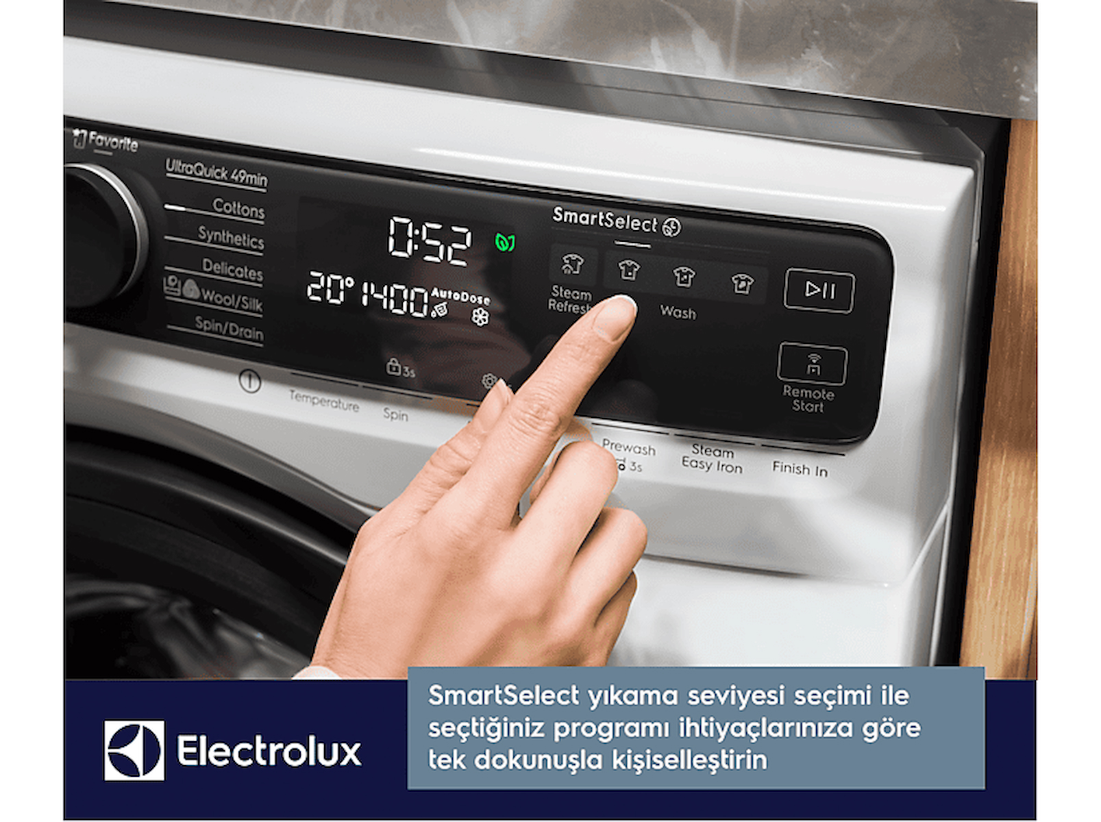 ELECTROLUX EW8F7417QT 800 Serisi UltraCare 10 kg 1400 devir A Sınıfı UniversalDose Wi-Fi Inverter Çamaşır Makinesi