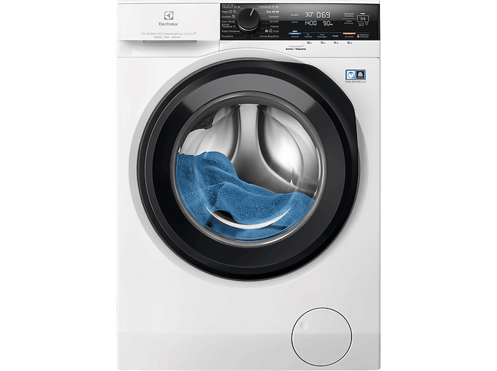 ELECTROLUX EW7W4602QT 700 Serisi 11/7kg 1600 Devir Buharlı Wi-Fi Kurutmalı Çamaşır Makinesi