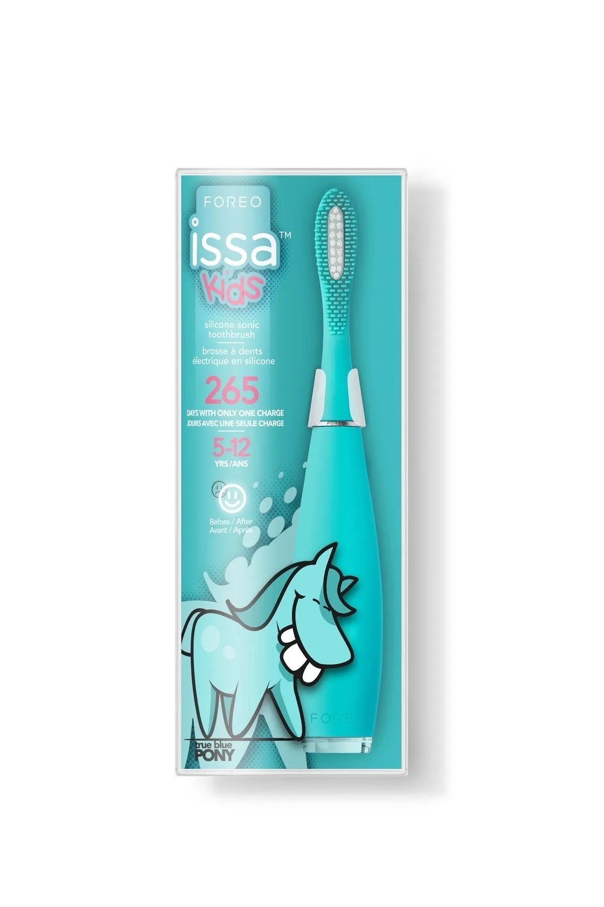 ISSA Kids Çocuk Diş Fırçası (5-12 Yaş Için), True Blue Pony