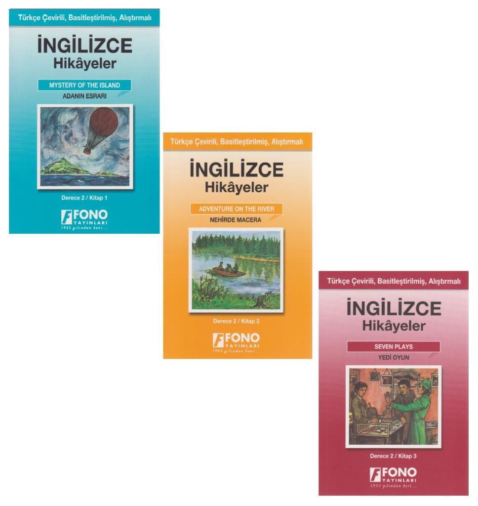 Fono İngilizce Türkçe Hikayeler Derece 2 (3 Kitap)