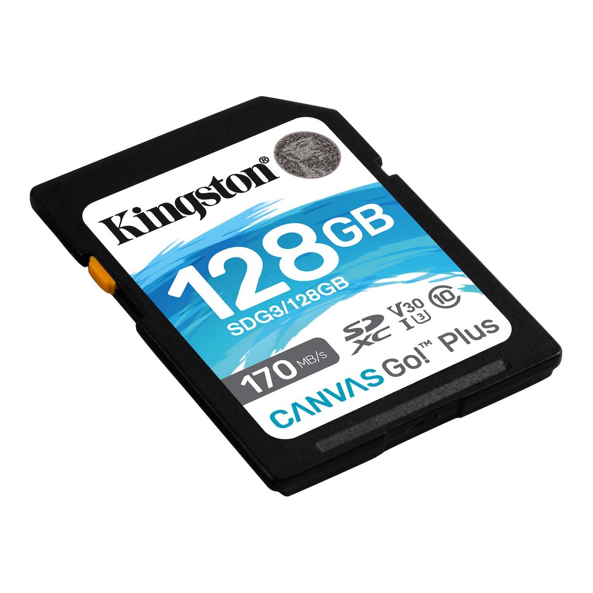 Kingston SDG3/128GB 128 GB 170/90Mb/s Class 3 UHS-I Canvas Go SD Hafıza Kartı