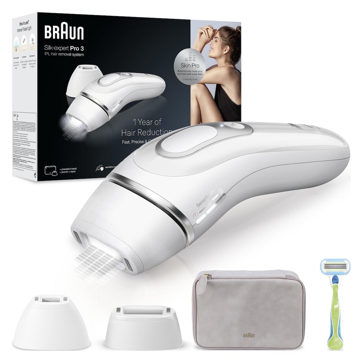 Braun IPL Silk·expert Pro 3, Evde Tüy Alma, Çanta, Venus Tıraş Makinesi, 2 Başlık ile, PL3132