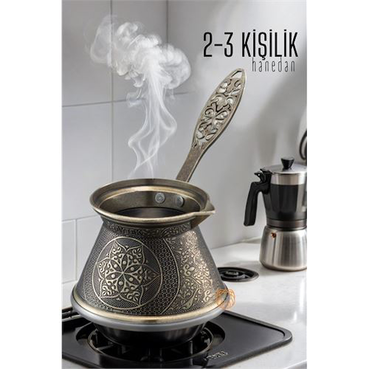 ModaCar 4 ADET Cezve 2-3 Kişilik ZAMAK İndüksiyon Tabanlı 720005 Toptan Paket