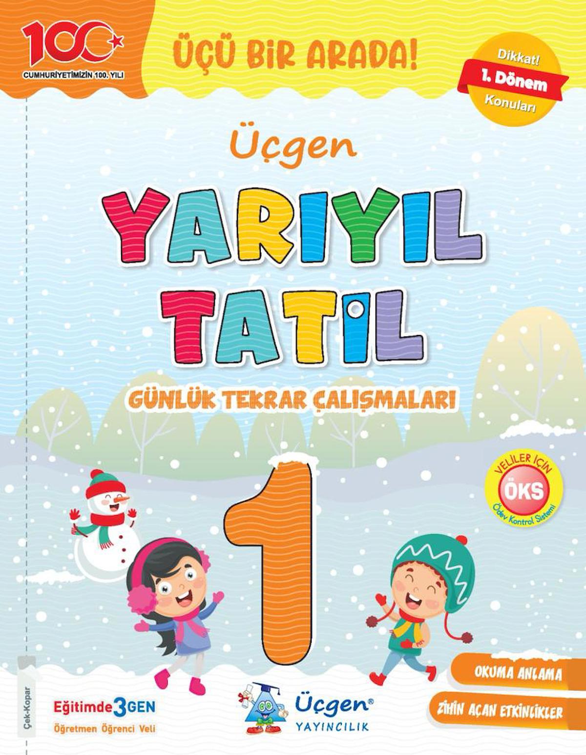 Üçgen 1.Sınıf Yarıyıl Tatil - Günlük Tekrar Çalışmaları 2023