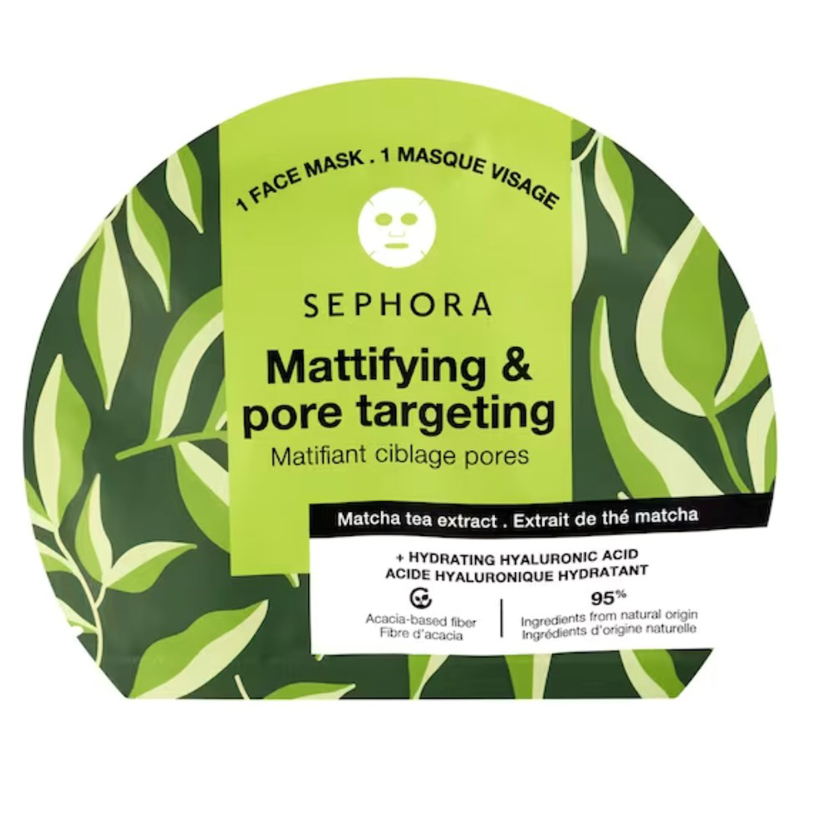 SEPHORA COLLECTION Fruit & Plant + Hyalurinc Acid Mask -Matcha Tea - Porları Hedef Alan & Matlaştırı