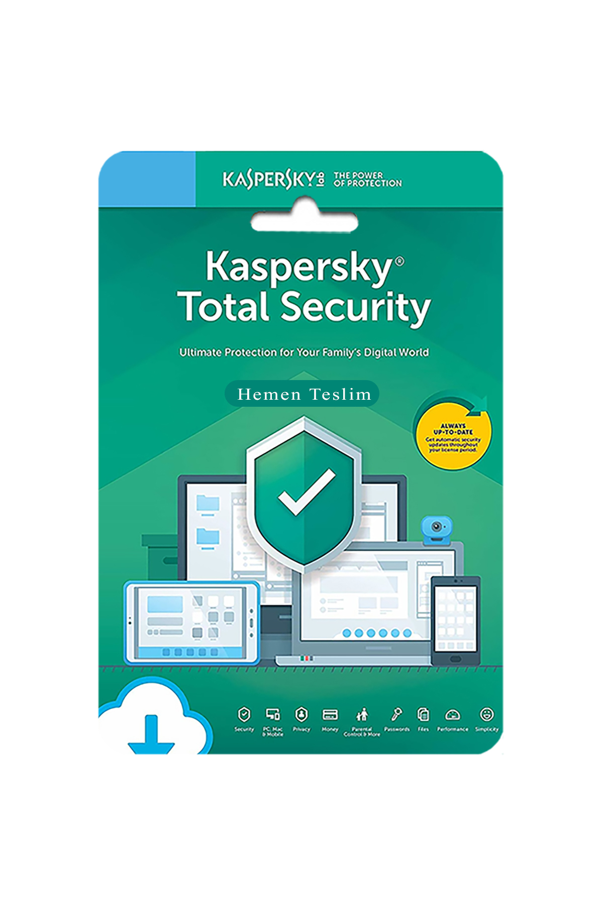 Kaspersky Total Security 3 Cihaz 1 Yıl Dijital Lisans Anahtarı