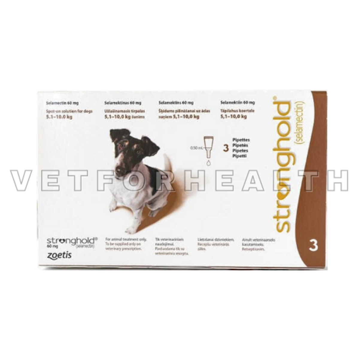 Stronghold 5-10 Kg Köpekler için Damla 60 mg 3 Pipet SKT:02.25