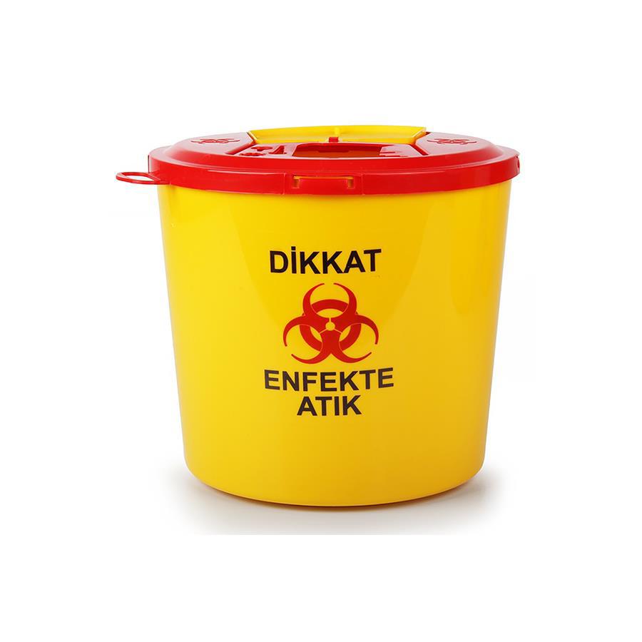 Omnisoft Tıbbi Atık Plastik Çöp Kovası 10 lt