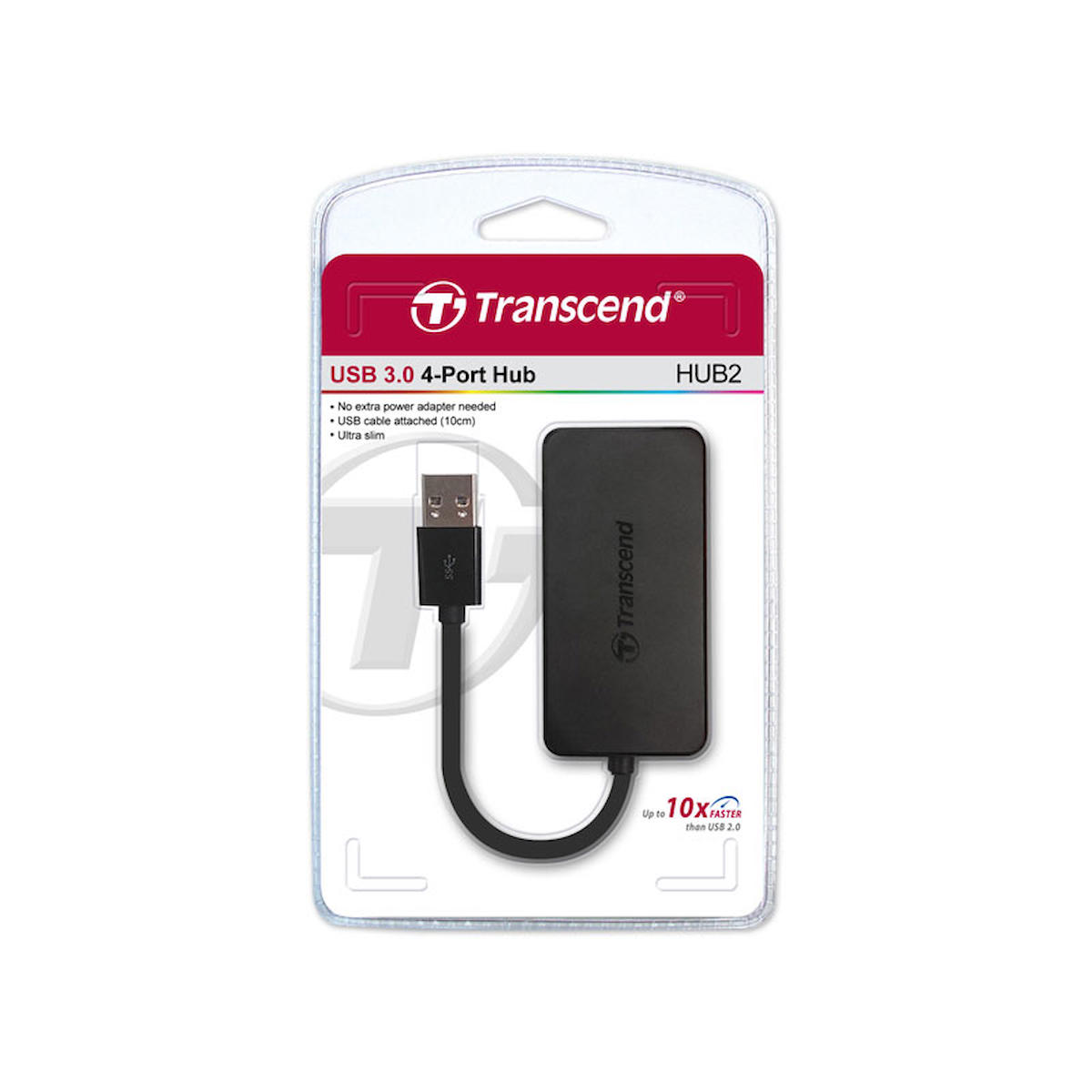 Transcend TS-HUB2K USB 3.0 to 4 Port USB 3.0 Siyah USB Çoklayıcı