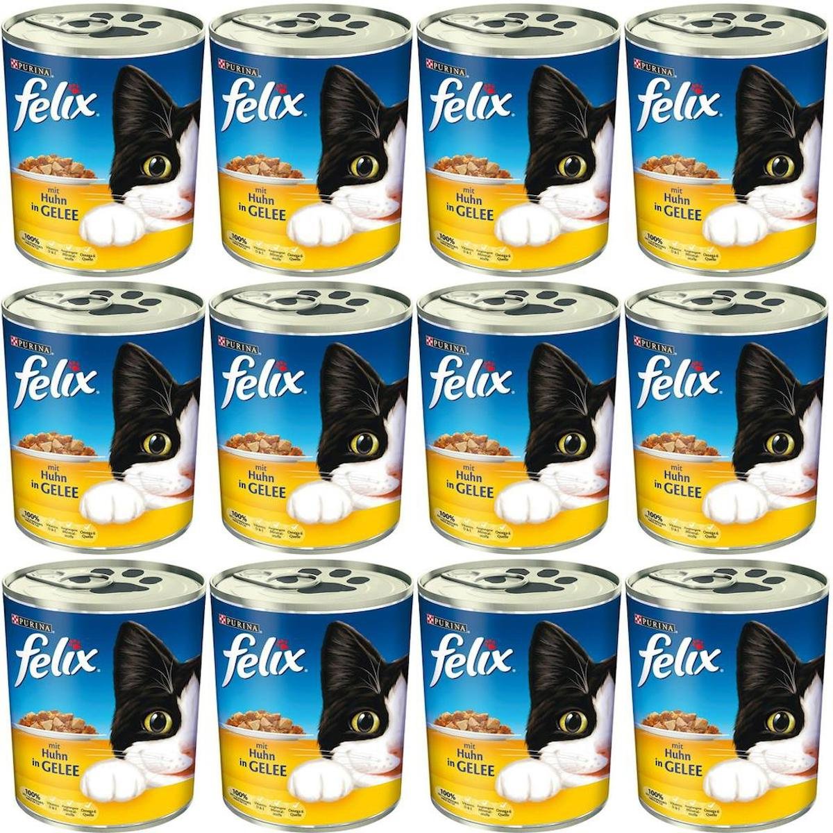 Felix Tavuklu Kedi Yaş Mama Konservesi 400 Gr*12 Adet