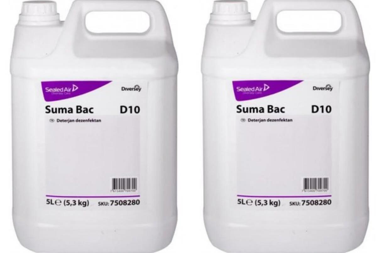 Diversey Suma Bac D10 Dezenfektanlı Yüzey Deterjanı 2x5L