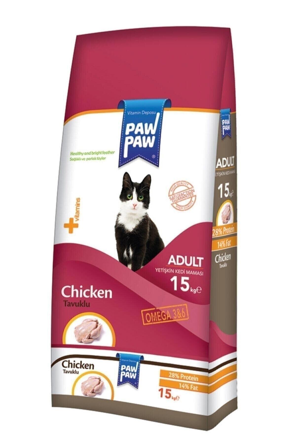 Pawpaw Yetişkin Kedi Maması Tavuklu 15 Kg