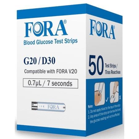 Fora G20 50 Adet Ölçüm Strip/Çubuğu