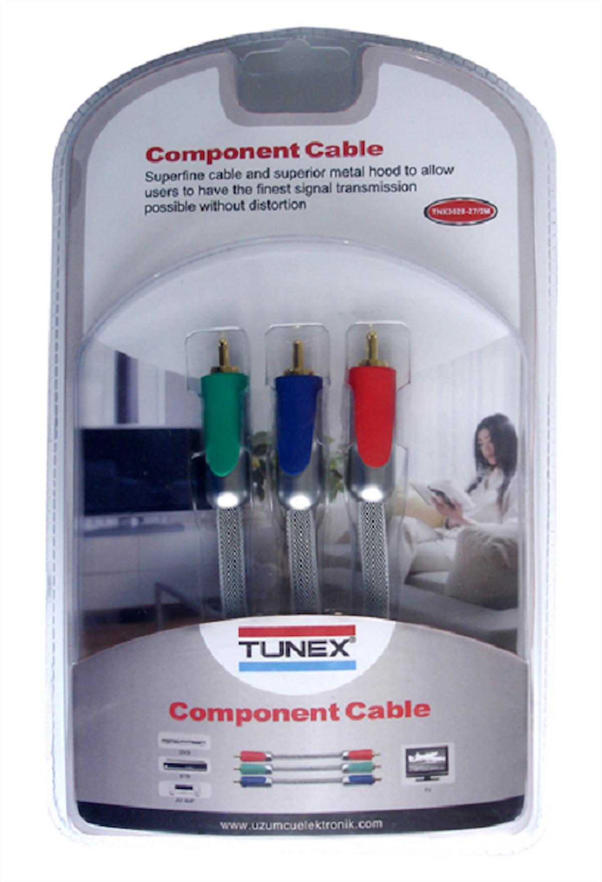 TUNEX TNX-3028/27 KABLO 3RCA 3RCA 2 METRE YUV COMPONENT