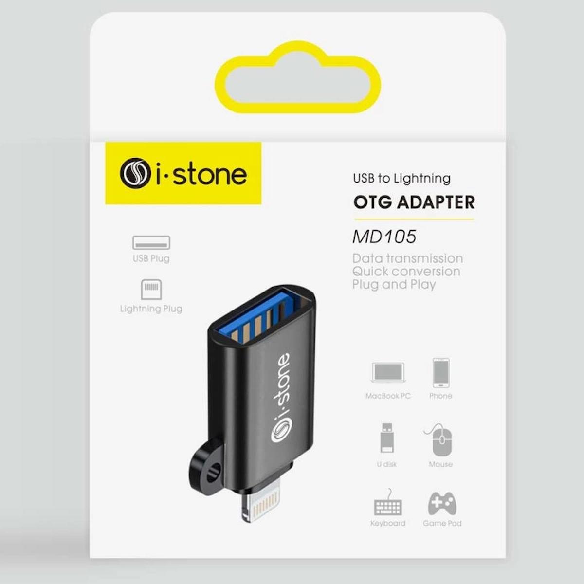 i-Stone MD105 Usb To Lightning Dönüştürücü Soket Otg Anahtarlık