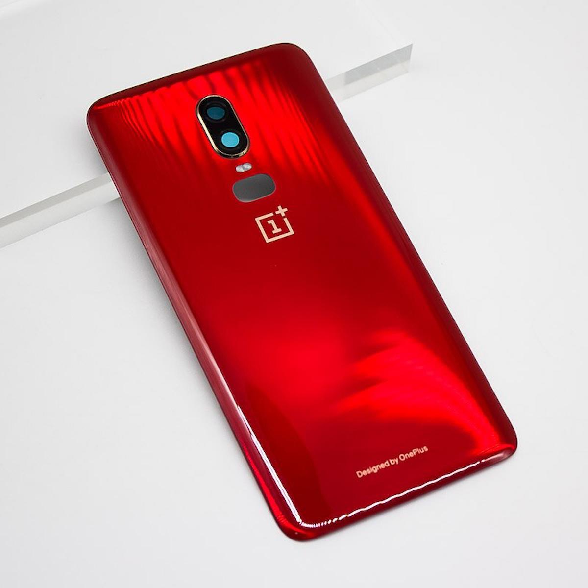 Oneplus 6 Arka Pil Batarya Kapağı Cam Kamera Lensli A6000 A6003