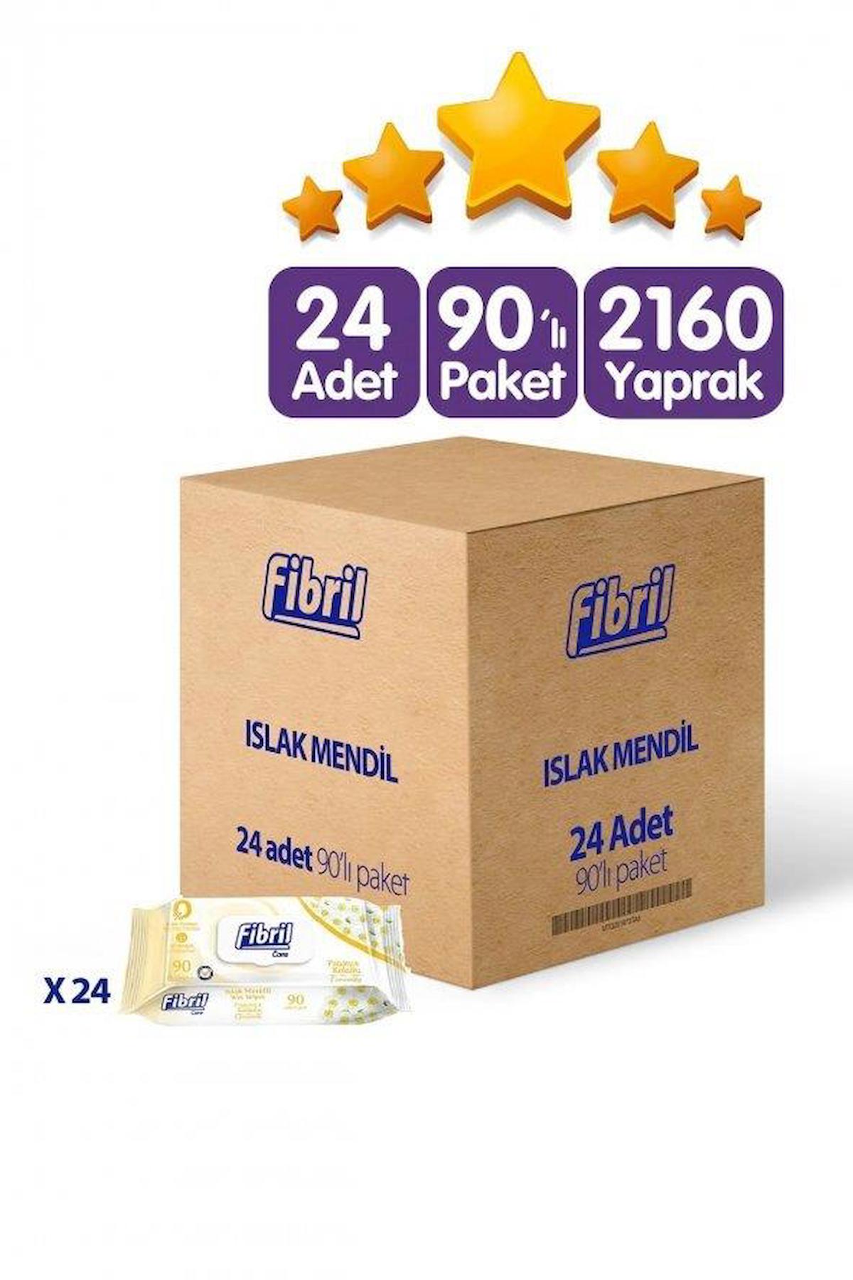 Fibril Care Papatya Kokulu Islak Mendil 24x90 Lı Paket 2160 Yaprak F2006-24