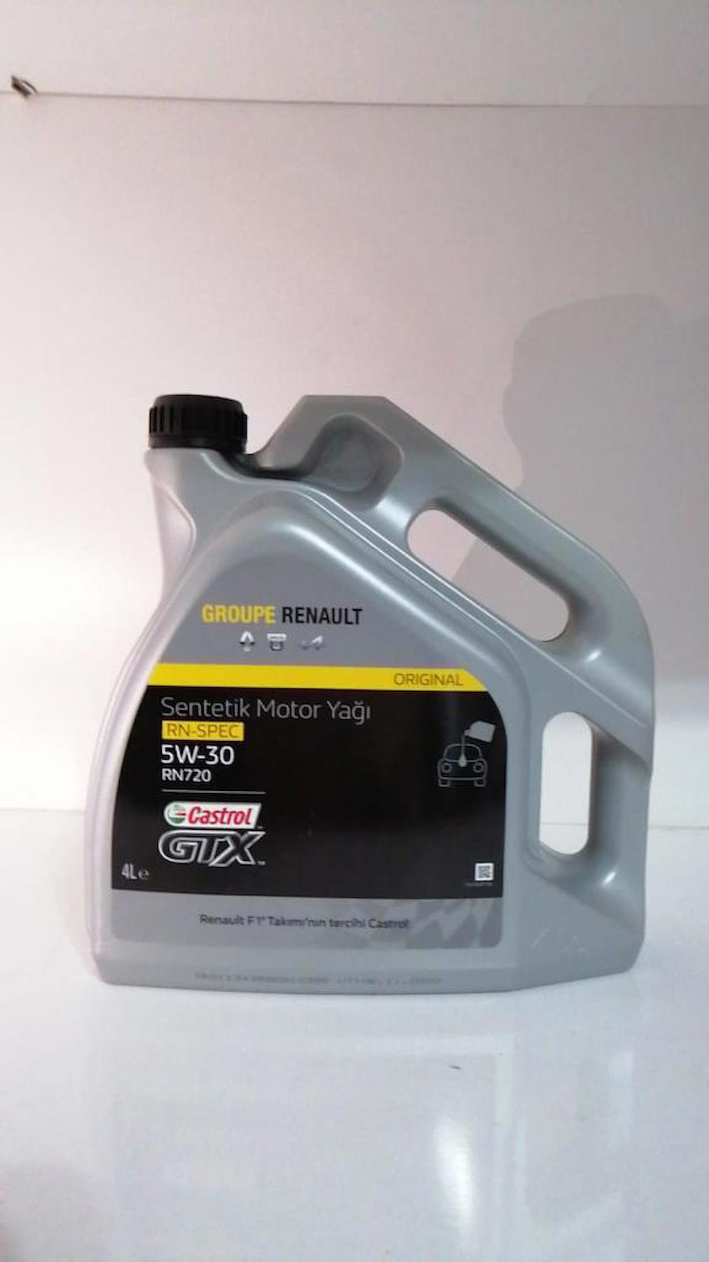 CASTROL GTX 5W-30 RN720 4LT MOTOR YAĞI RENAULT DOLUM:2022