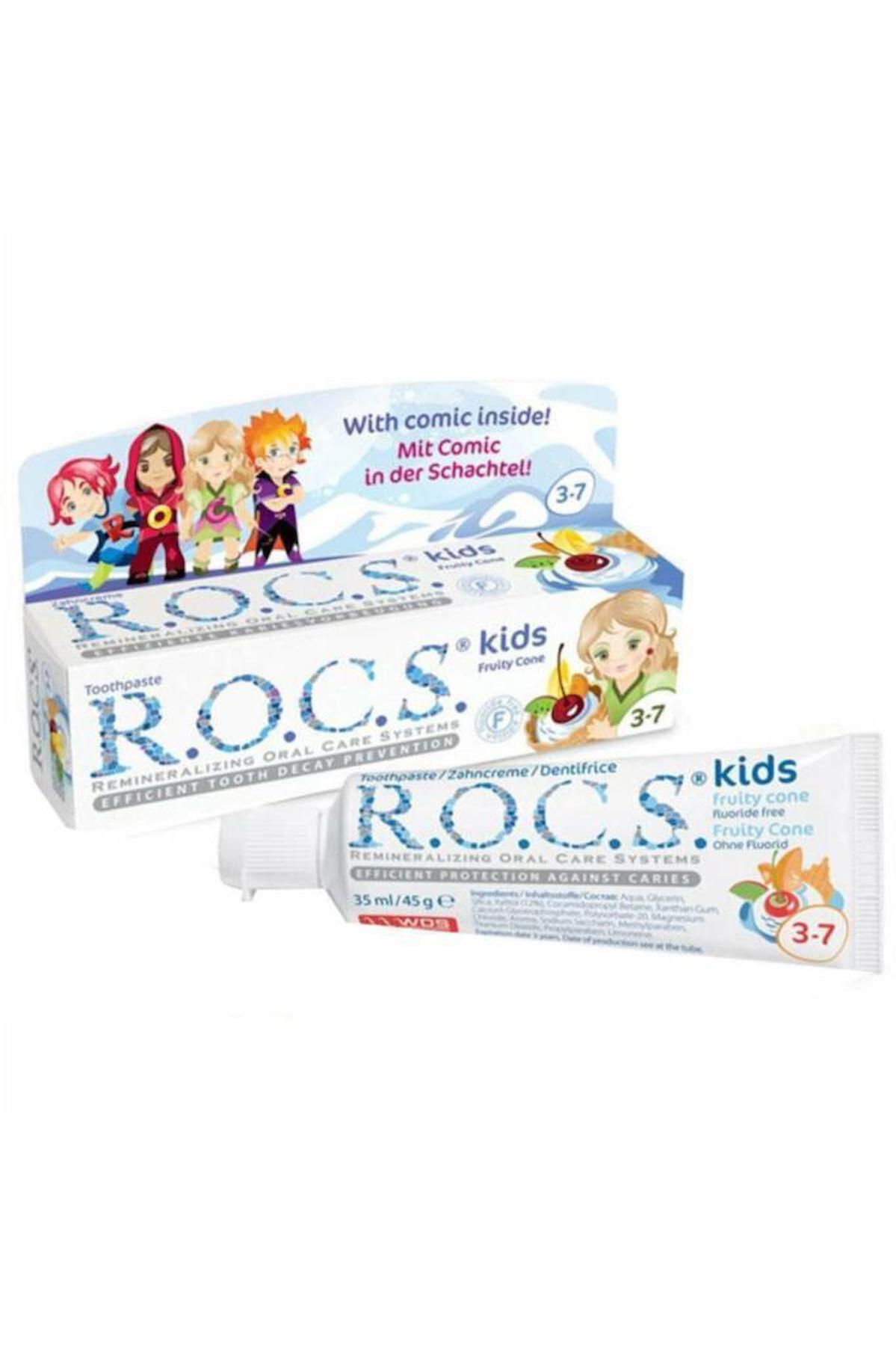 Kids 3-7 Yaş Meyveli Çocuk Diş Macunu Meyve Külahı 35ml (rcs101)