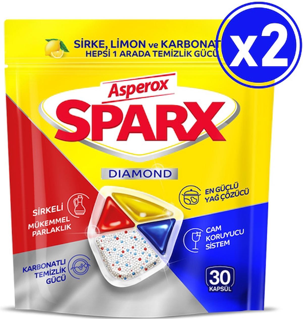 Asperox Sparx Bulaşık Makinesi Kapsülü 30 Yıkama x 2 Adet