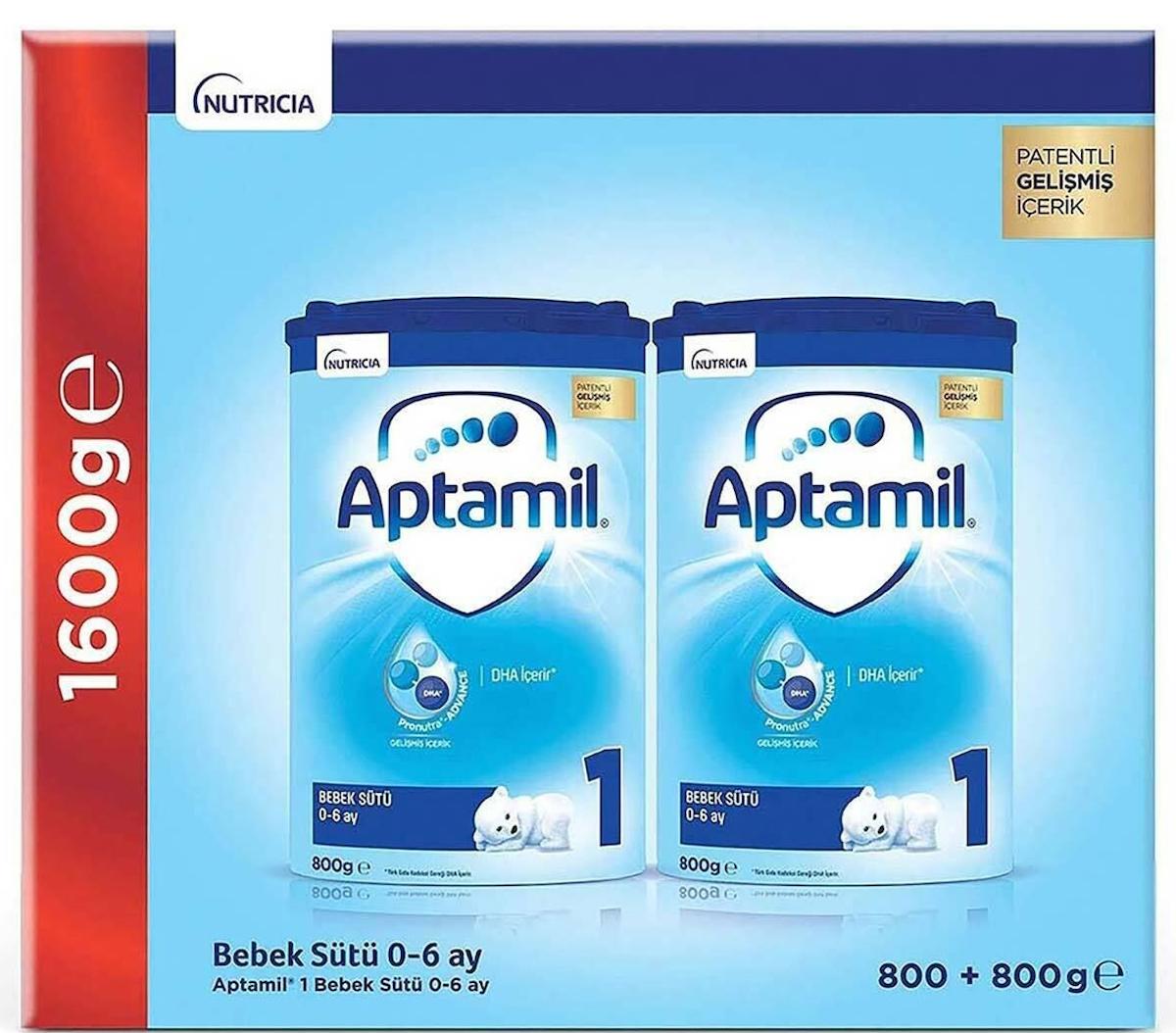 Aptamil 1 Bebek Sütü 0-6 Ay Akıllı Kutu 800 g x 2 Adet