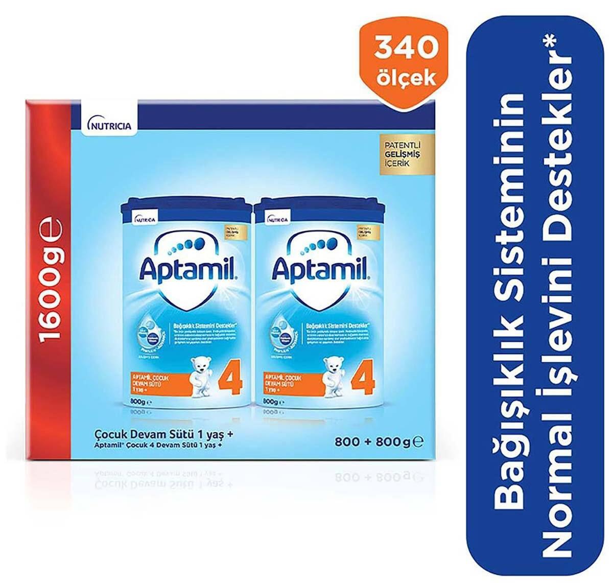 Aptamil 4 Çocuk Devam Sütü 1 Yaş+ Akıllı Kutu 800 g x 2 Adet