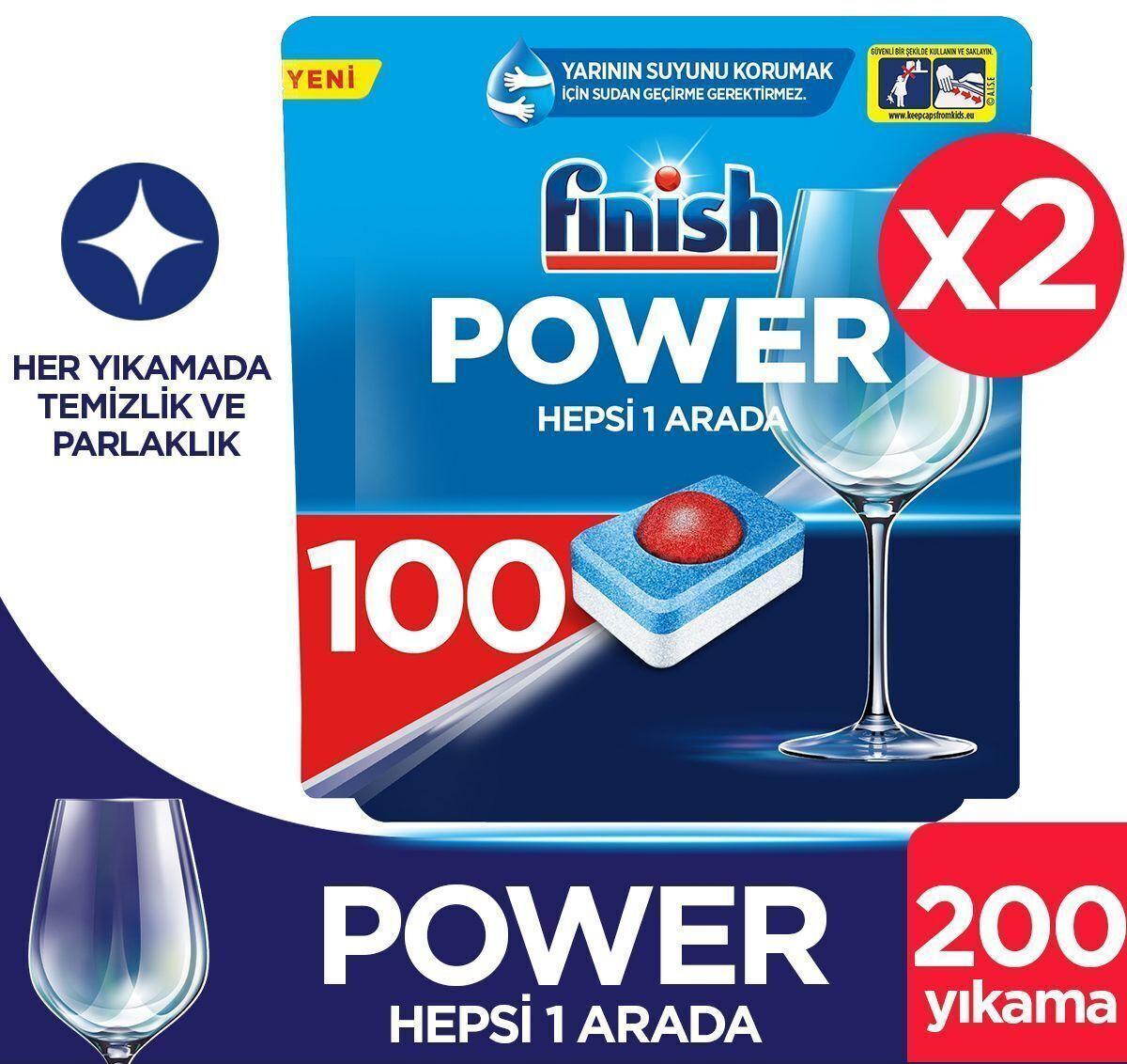 Finish Hepsi Bir Arada Bulaşık Makine Tableti 100 lü x 2 Adet