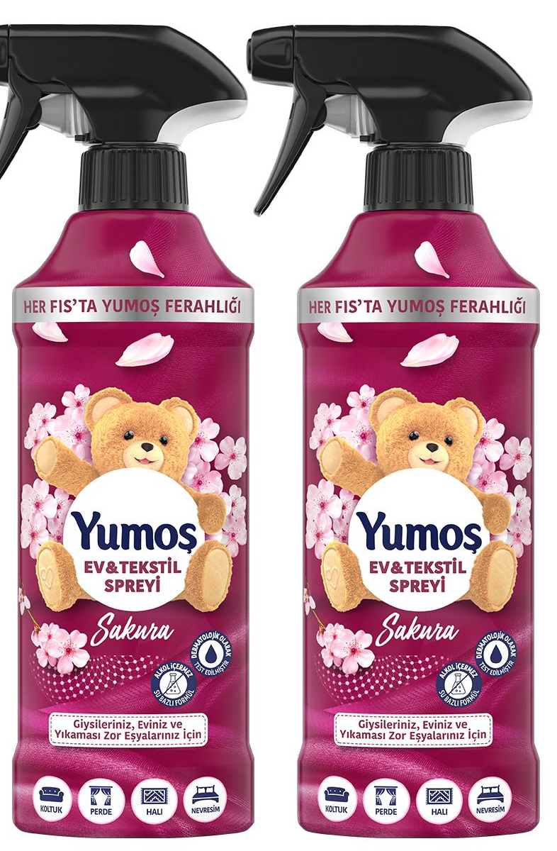 Yumoş Sprey Yıkaması Zor Eşyalar Için Sakura 450 ml x 2 Adet