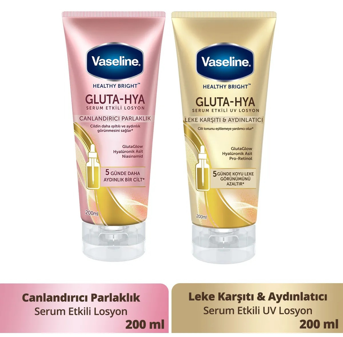 Vaseline Gluta Hya Serum Etkili Losyon Serisi 200 ml