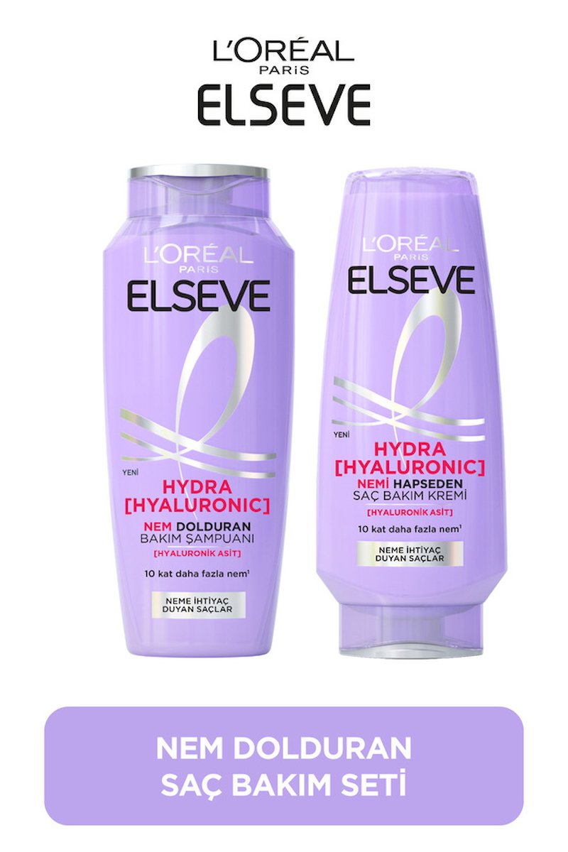 Elseve Hydra [Hyaluronic] Nem Dolduran Şampuan ve Krem Seti