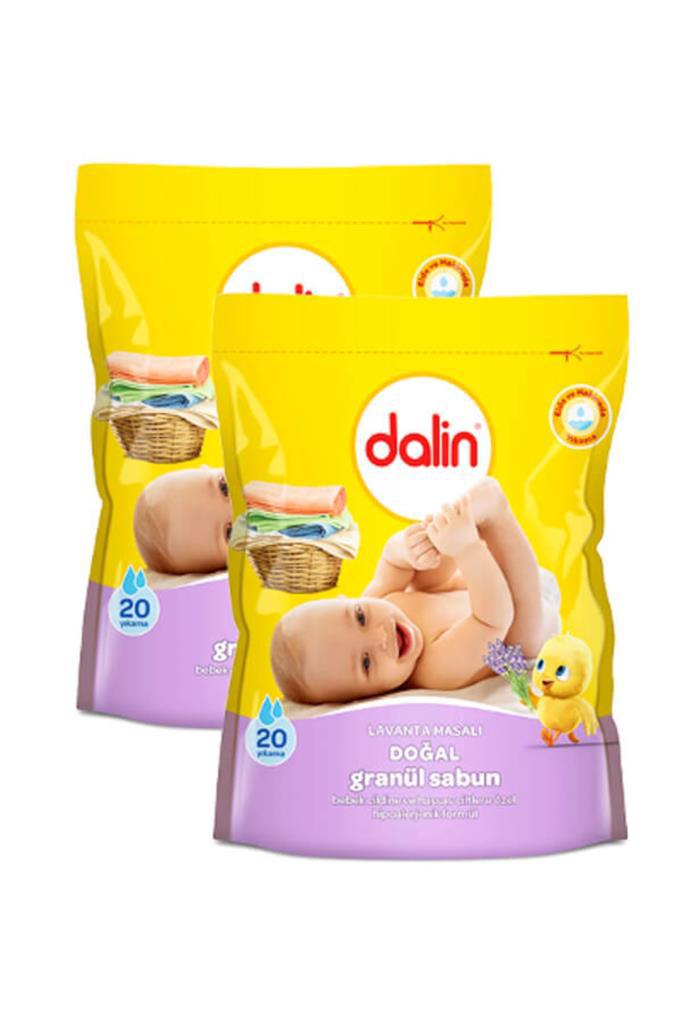 Dalin Organik Lavanta Parfümlü Beyazlar ve Renkliler İçin Granül Sabun 2 x 1 kg 40 Yıkama