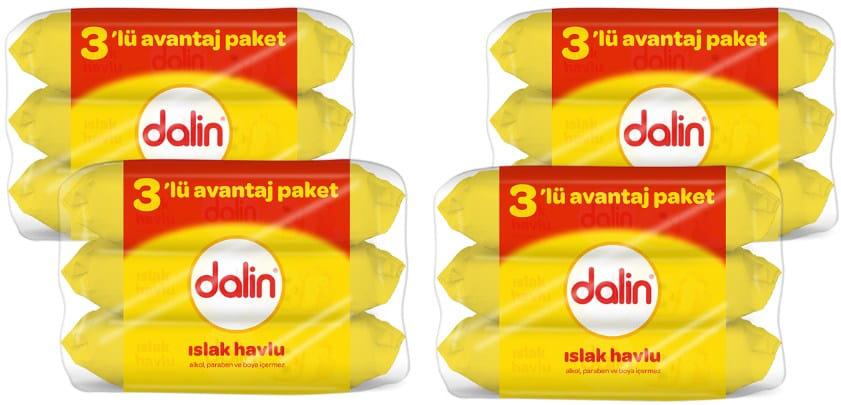 Dalin Hipoalerjenik 12 x 56 Yaprak 12 Paket Islak Mendil