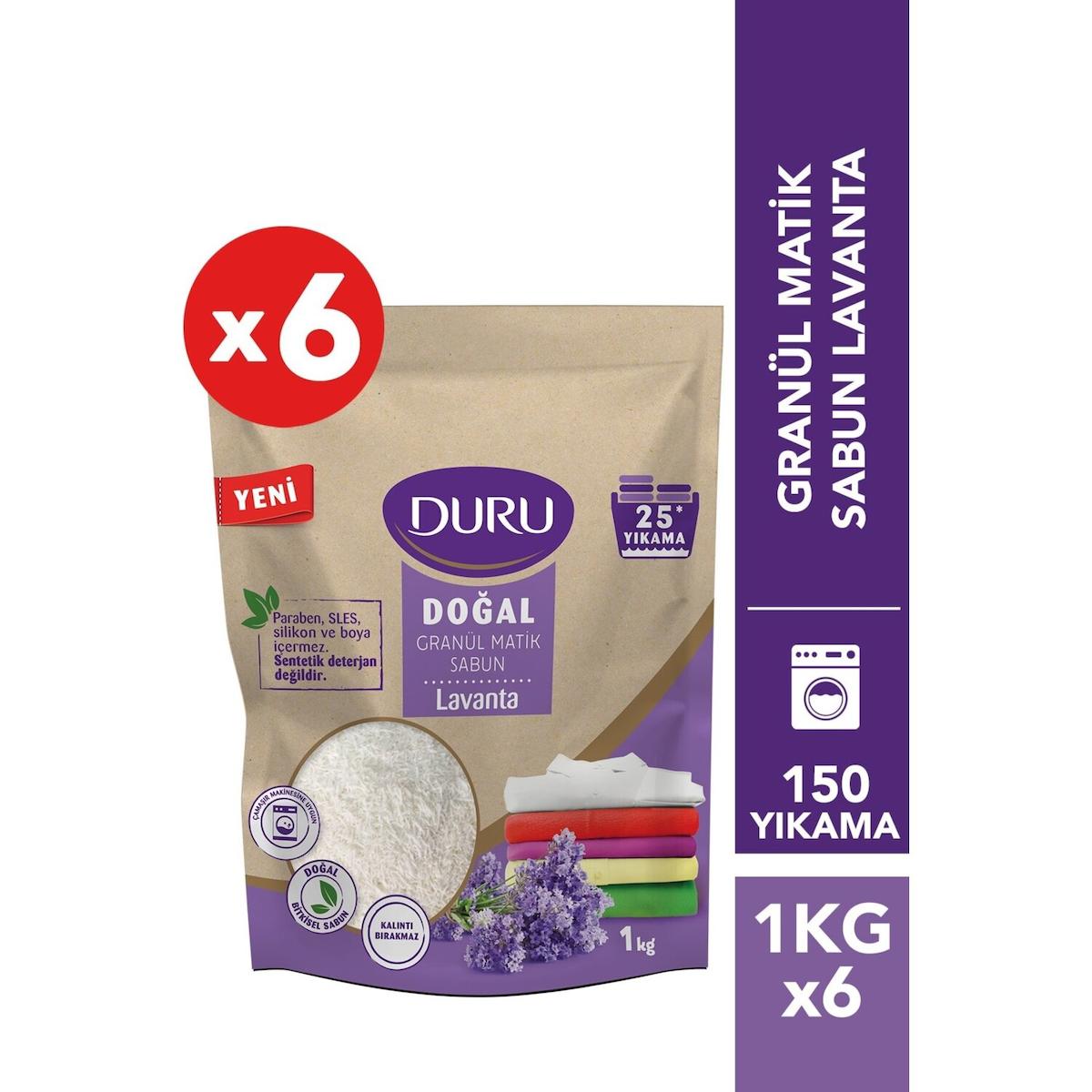 Duru Granül Matik Sabun Lavanta 1 kg x 6 Adet