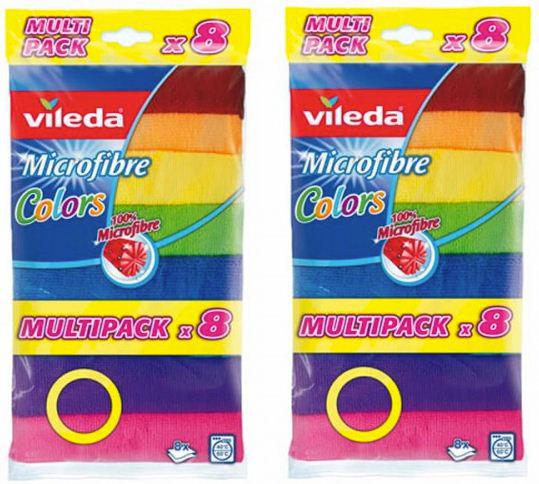 Vileda Mikrofiber Temizlik Bezi Colors 8 li x 2 Adet