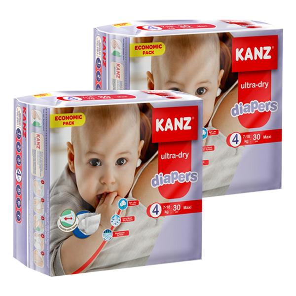 Kanz Bebek Bezi Ekonomik Paket Maxi 4 No 30 Lu X 2'li