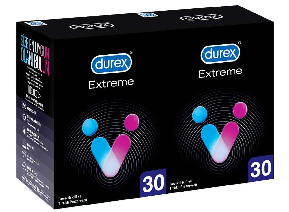 Durex Extreme Geciktiricili Prezervatif 30 lu x 2 Adet (60 Adet)